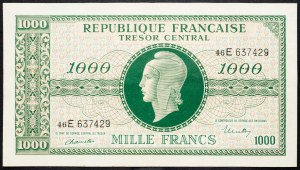 Francia, 1000 franchi 1945