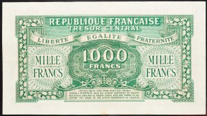 Francja, 1000 franków 1945