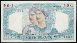 Frankreich, 1000 Francs 1945