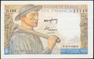 Francie, 10 franků 1947