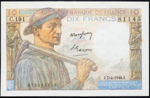 Francja, 10 franków 1949