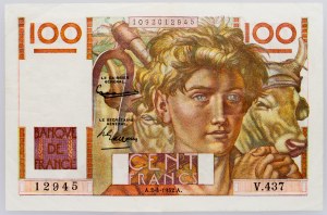 Francúzsko, 100 frankov 1952