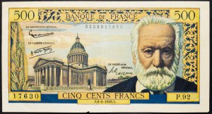Francja, 500 franków 1958