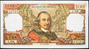 Francúzsko, 100 frankov 1968