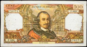 Francúzsko, 100 frankov 1972