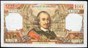 Francia, 100 franchi 1977