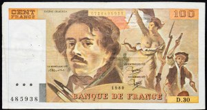Francie, 100 franků 1980
