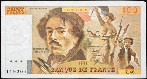 Francúzsko, 100 frankov 1981