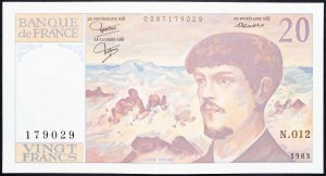 Francúzsko, 20 frankov 1983