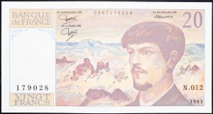 Francúzsko, 20 frankov 1983