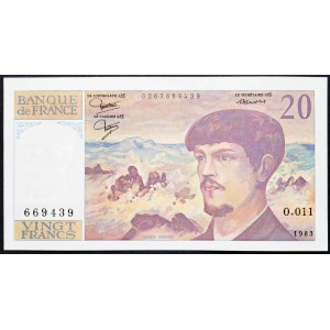 France, 20 Francs 1983