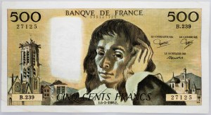 France, 500 Francs 1986
