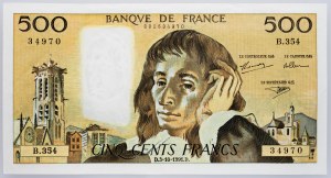 Francie, 500 franků 1991