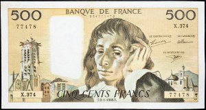 Francie, 500 franků 1992