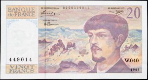 Francúzsko, 20 frankov 1993