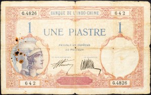 French Indochina, 1 Piastre 1921-1931
