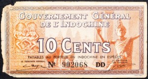 Francouzská Indočína, 10 centů 1939