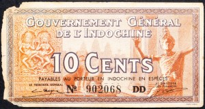 Indocina francese, 10 centesimi 1939