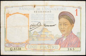 French Indochina, 1 Piastre 1932-1949