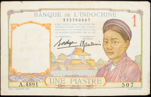 Französisch-Indochina, 1 Piastre 1932-1949