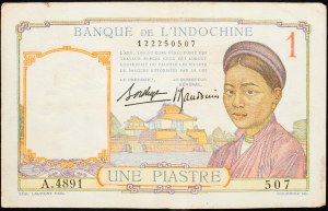 Francúzska Indočína, 1 Piastre 1932-1949