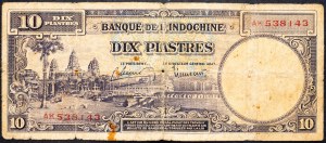 French Indochina, 10 Piastres 1947-1951