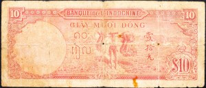 French Indochina, 10 Piastres 1947-1951