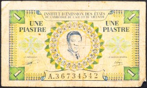 French Indochina, 1 Piastre 1953