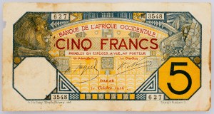 Afrique occidentale française, 5 francs 1926