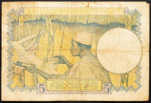 Francúzska západná Afrika, 5 frankov 1938