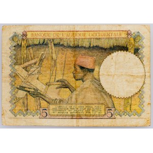 French West Africa, 5 Francs 1941