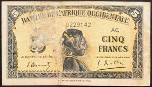 French West Africa, 5 Francs 1942