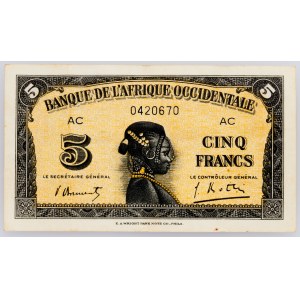 French West Africa, 5 Francs 1942