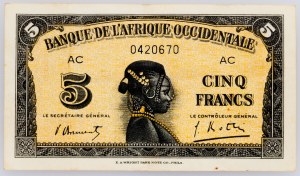 French West Africa, 5 Francs 1942