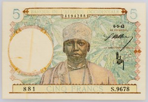 Französisch-Westafrika, 5 Francs 1942