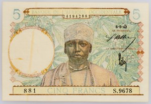 Africa occidentale francese, 5 franchi 1942
