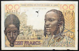 Francouzská západní Afrika, 100 franků 1961