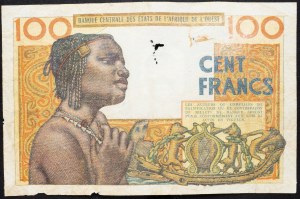 French West Africa, 100 Francs 1961