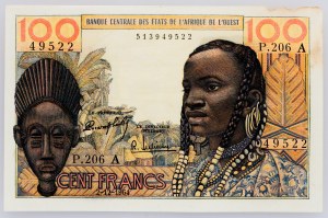 Francouzská západní Afrika, 100 franků 1964
