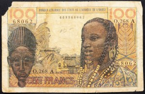 Francouzská západní Afrika, 100 franků 1965