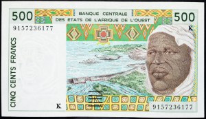 Francouzská západní Afrika, 500 franků 1991-2003