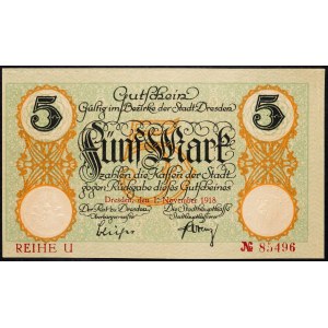 Deutschland, 5 Mark 1918
