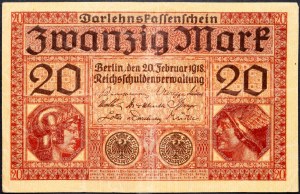 Deutschland, 20 Mark 1918