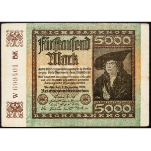 Germany, 5000 Mark 1922
