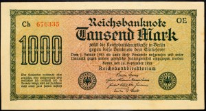 Nemecko, 1000 mariek 1922