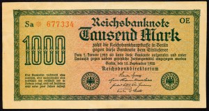 Deutschland, 1000 Mark 1922