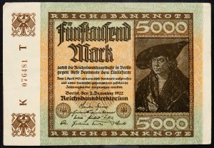 Allemagne, 5000 Mark 1922