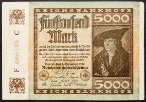 Německo, 5000 marek 1922