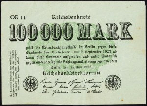 Niemcy, 100000 marek 1923
