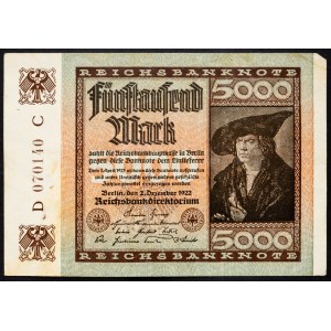 Allemagne, 5000 Mark 1923